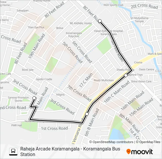 KRM-RHAC Bus Line Map