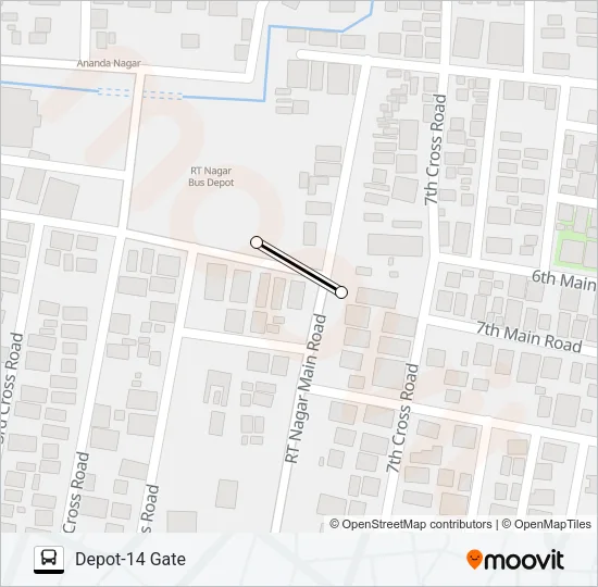 D14-D14G Bus Line Map