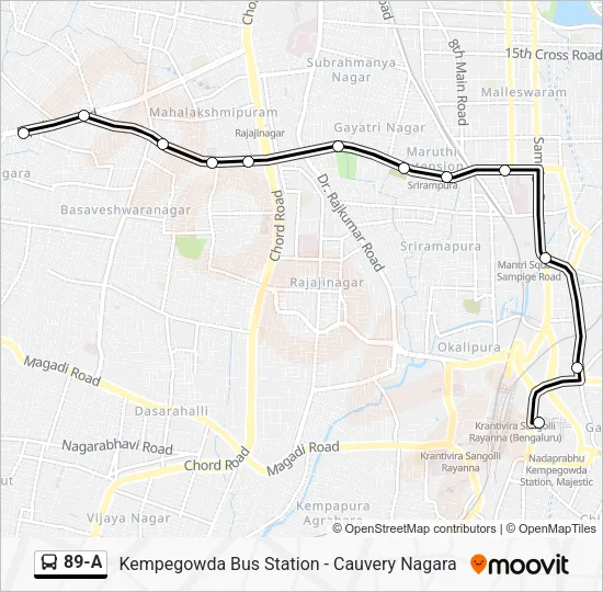 89-A Bus Line Map