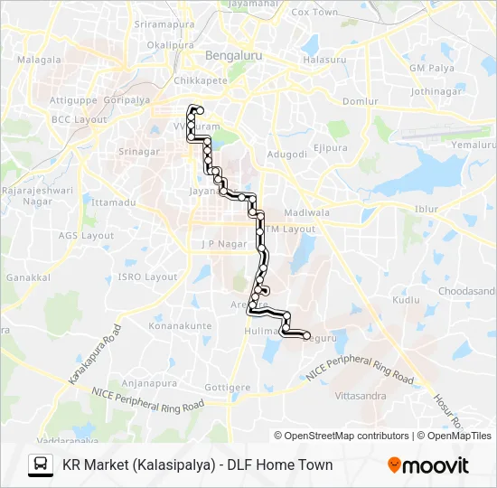 369 KMT-DLF Bus Line Map