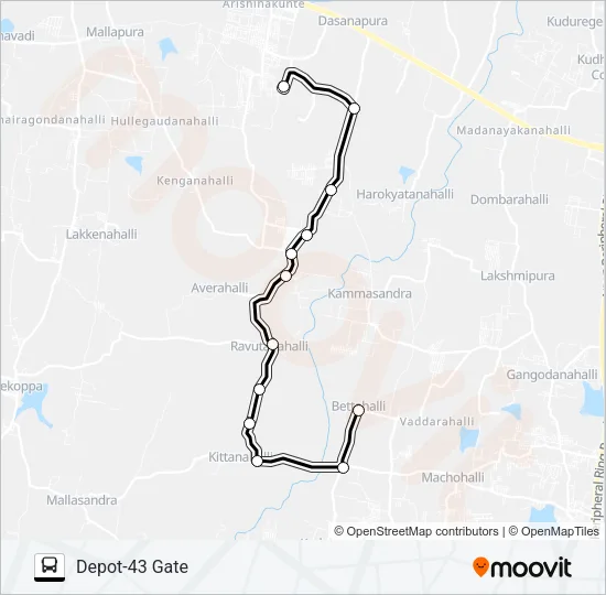 D43G-BTH Bus Line Map