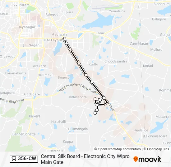 356-CW Bus Line Map