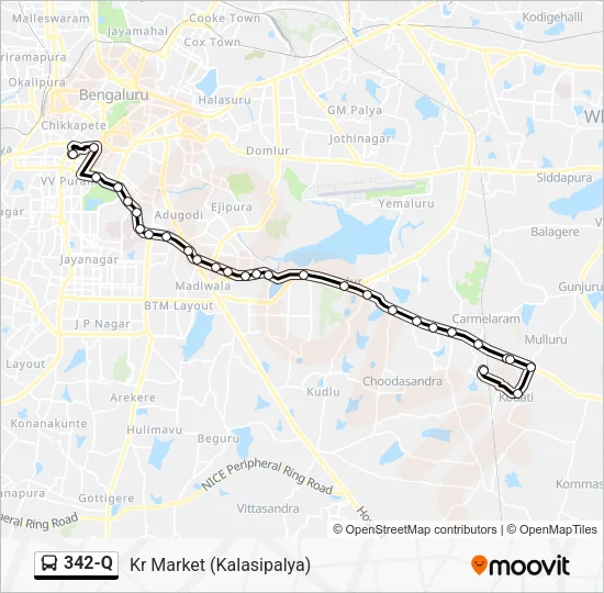 342-Q Bus Line Map
