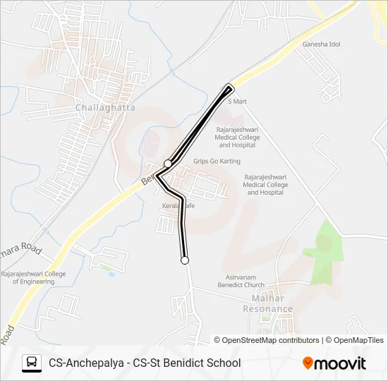 ST BEN-8 Bus Line Map