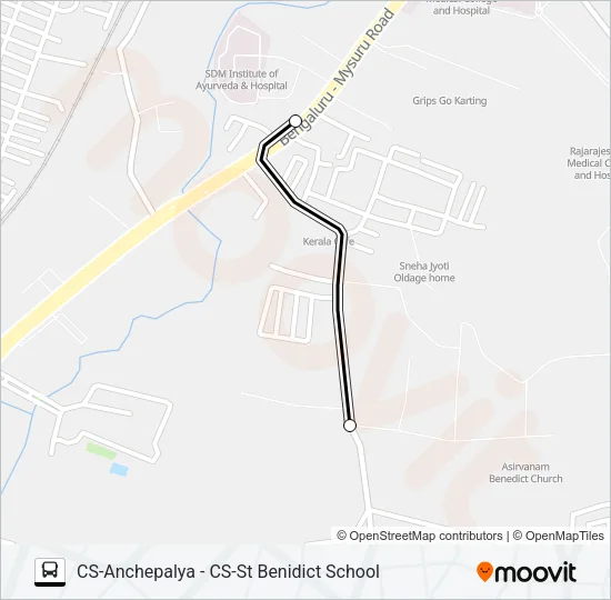 ST BEN-8 Bus Line Map