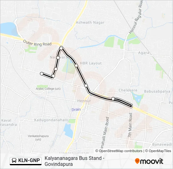 KLN-GNP Bus Line Map