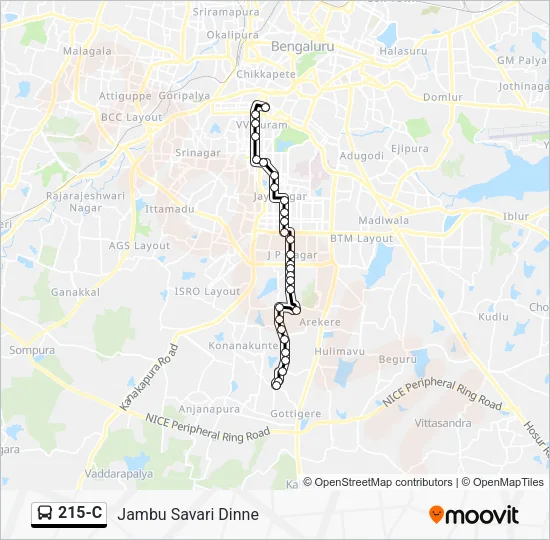 215-C Bus Line Map