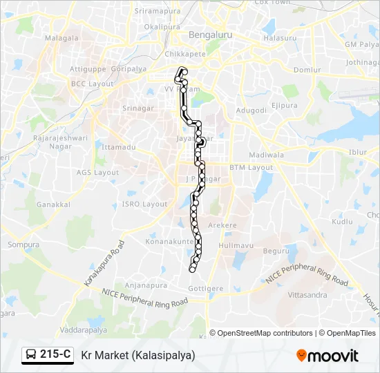 215-C Bus Line Map