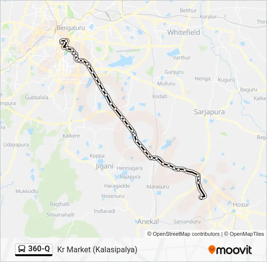 360-Q Bus Line Map