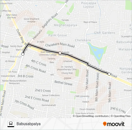 D10G-BBSP Bus Line Map