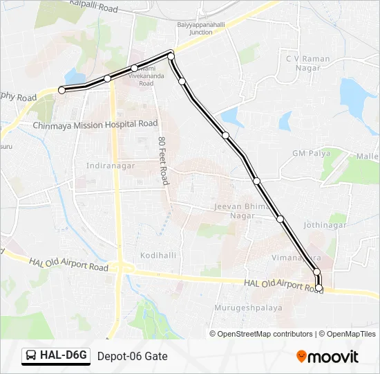 HAL-D6G Bus Line Map