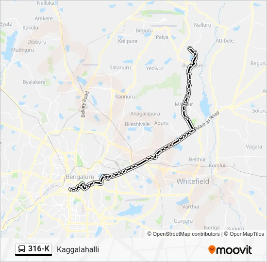 316-K Bus Line Map