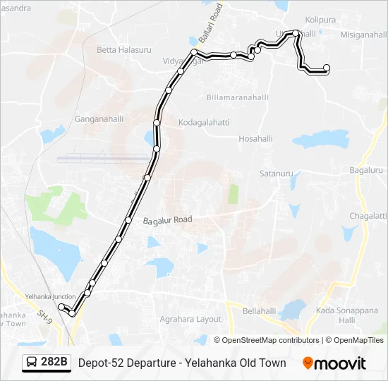 282B Bus Line Map