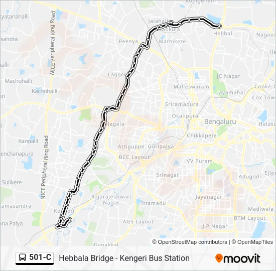 501-C Bus Line Map