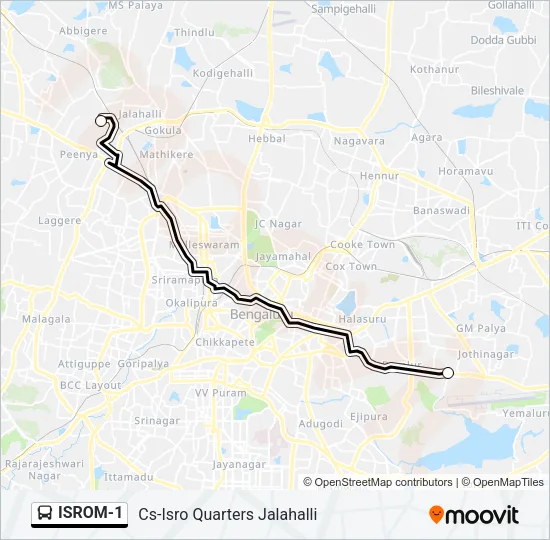 ISROM-1 Bus Line Map