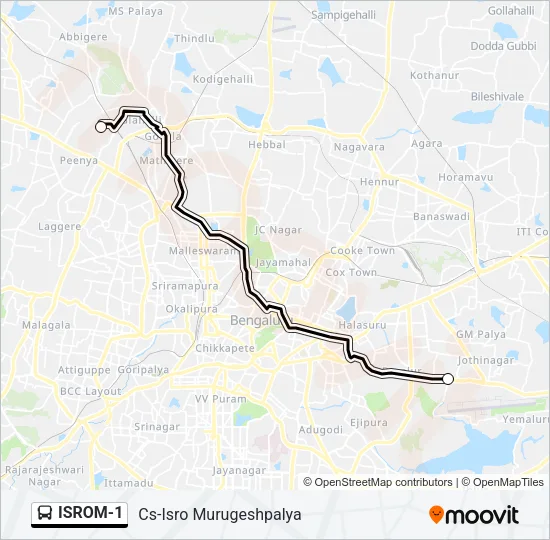 ISROM-1 Bus Line Map