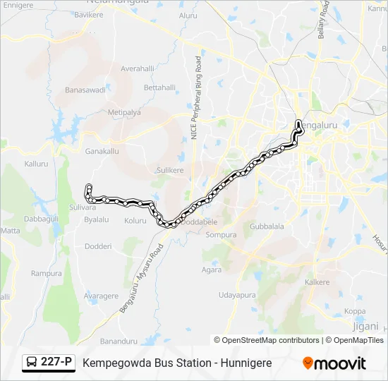 227-P Bus Line Map