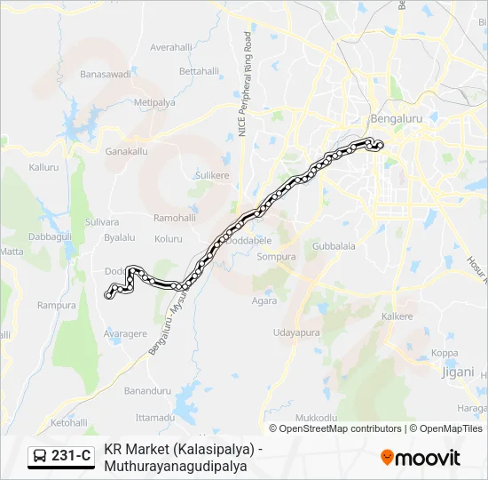231-C Bus Line Map
