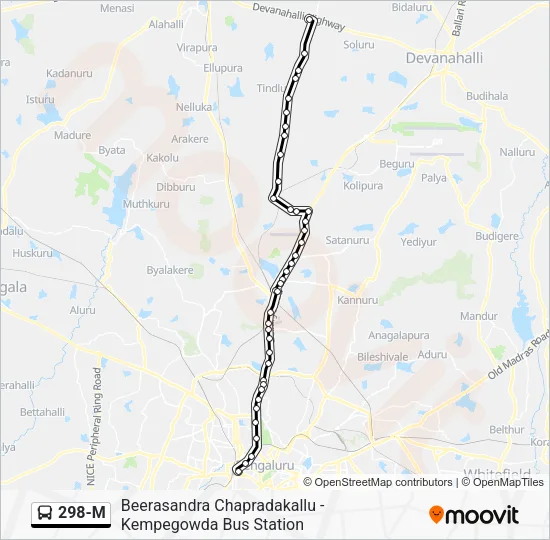 298-M Bus Line Map
