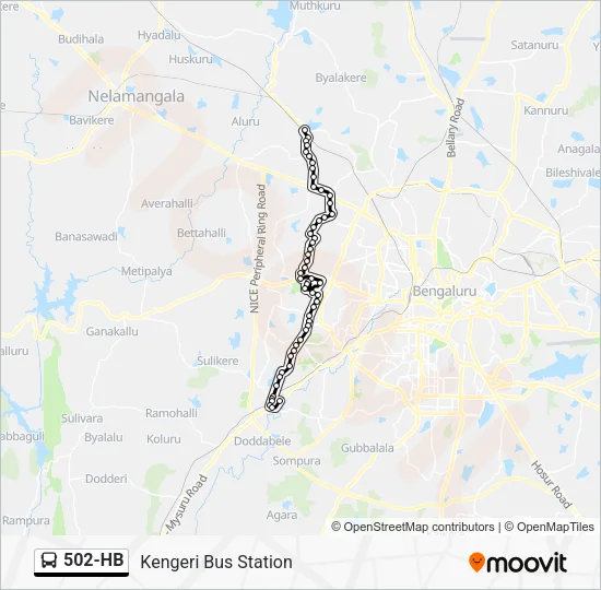 502-HB Bus Line Map