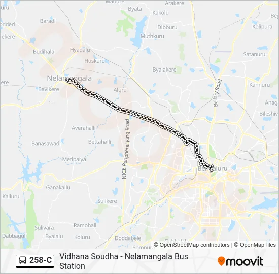 258-C Bus Line Map