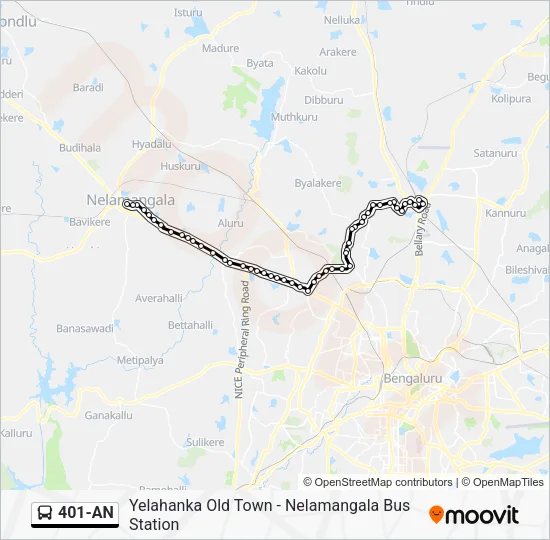 401-AN Bus Line Map