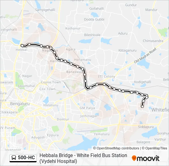 500-HC Bus Line Map