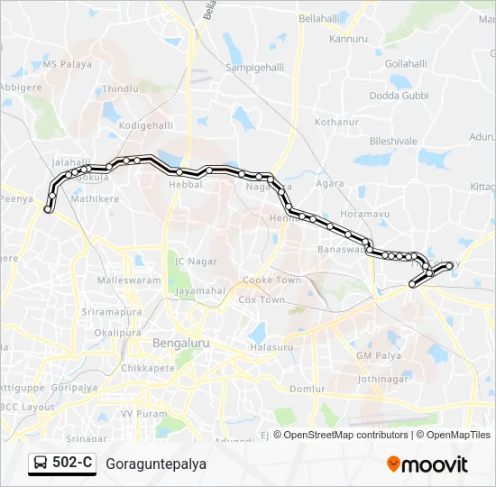 502-C Bus Line Map