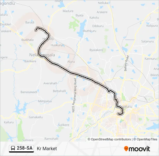 258-SA Bus Line Map