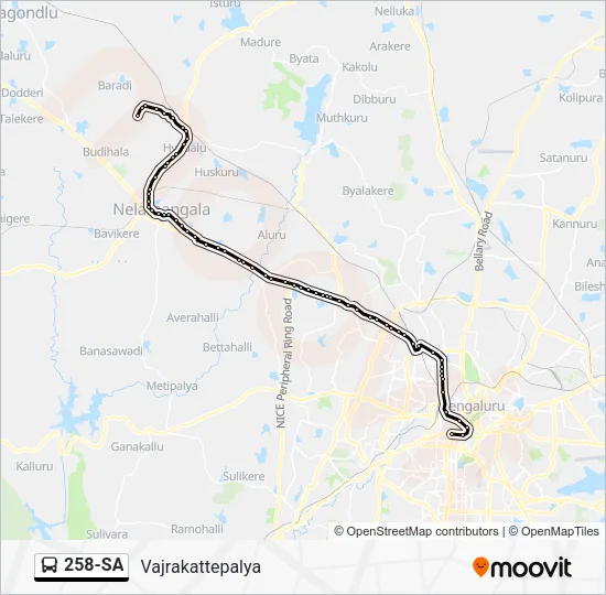 258-SA Bus Line Map