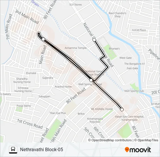 KRM-NTVB5 Bus Line Map