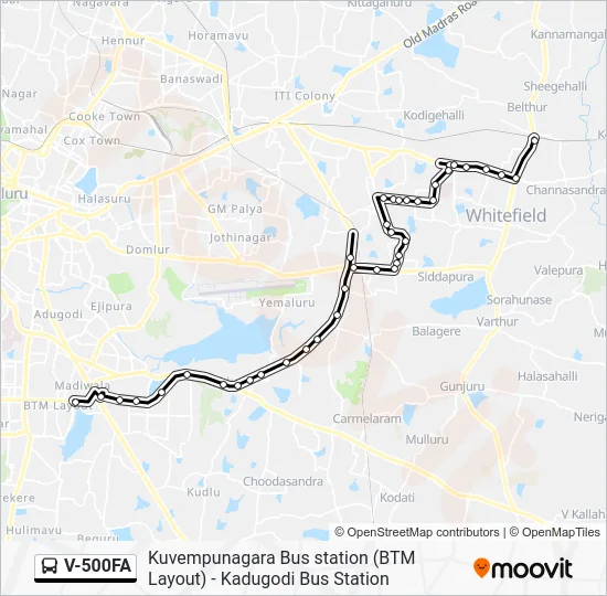 V-500FA Bus Line Map