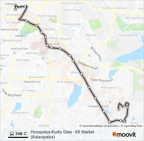 348-C Bus Line Map