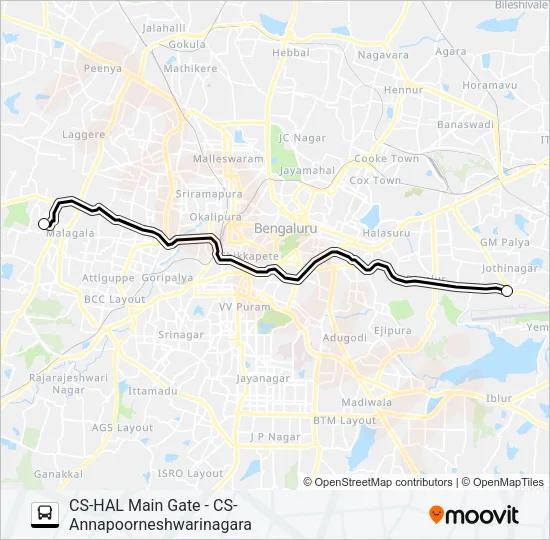 HALPV-16 Bus Line Map