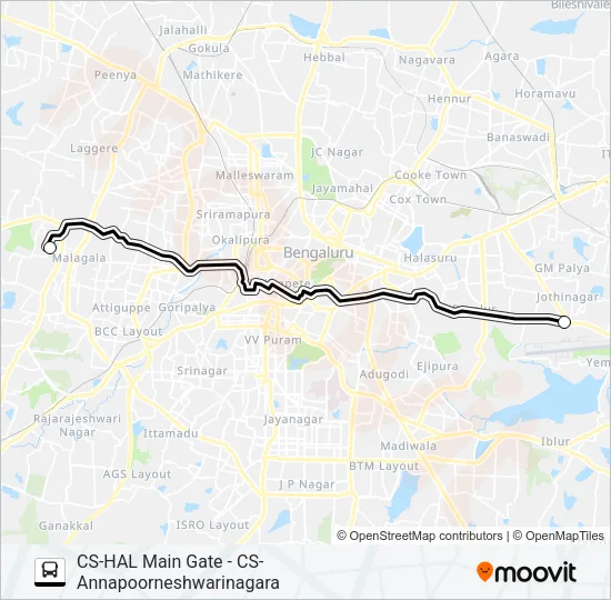 HALPV-16 Bus Line Map