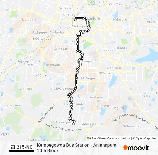 215-NC Bus Line Map