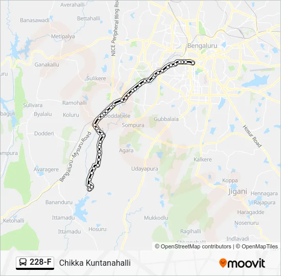 228-F Bus Line Map