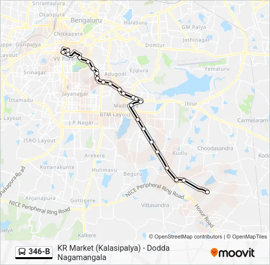 346-B Bus Line Map
