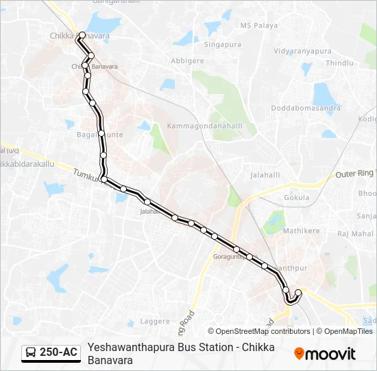 250-AC Bus Line Map