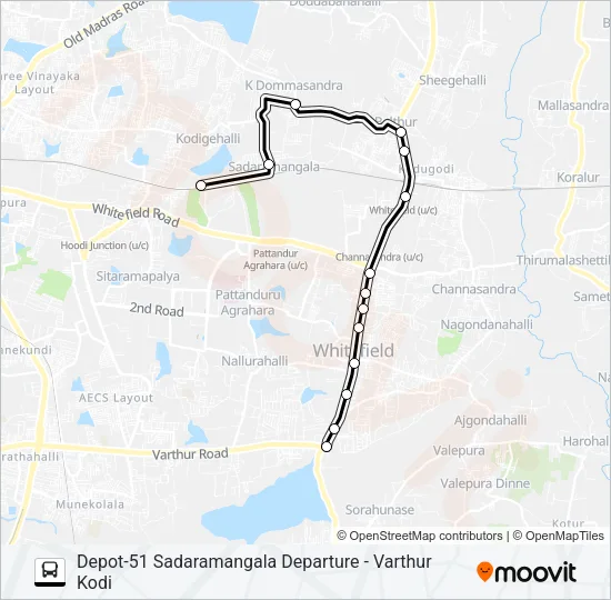 D51G-VRKD Bus Line Map