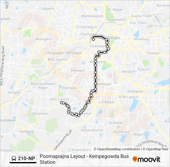 210-NP Bus Line Map