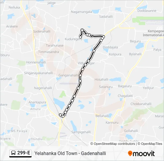 299-E Bus Line Map