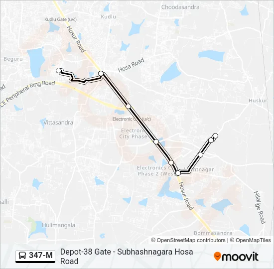 347-M Bus Line Map