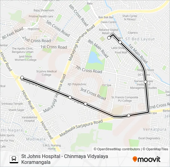 STJOHN-CHM Bus Line Map