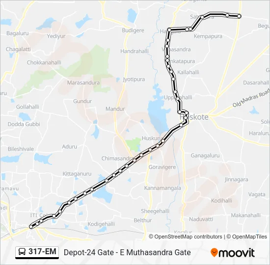 317-EM Bus Line Map