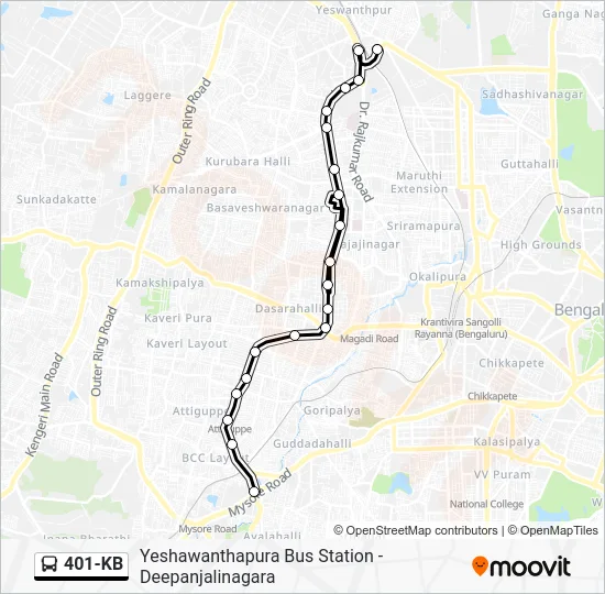 401-KB Bus Line Map