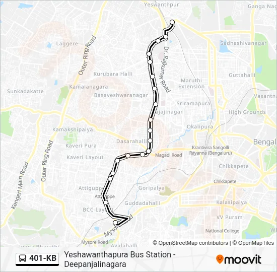 401-KB Bus Line Map