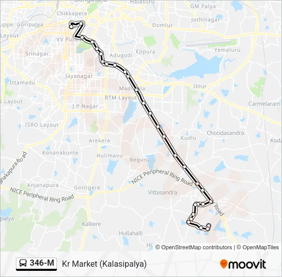 346-M Bus Line Map