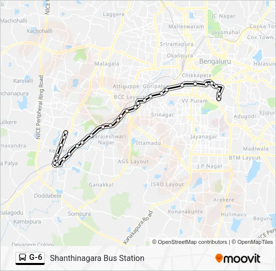 G-6 Bus Line Map
