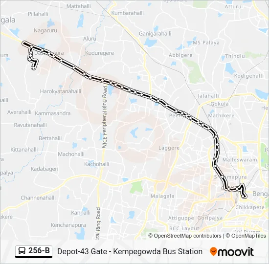 256-B Bus Line Map
